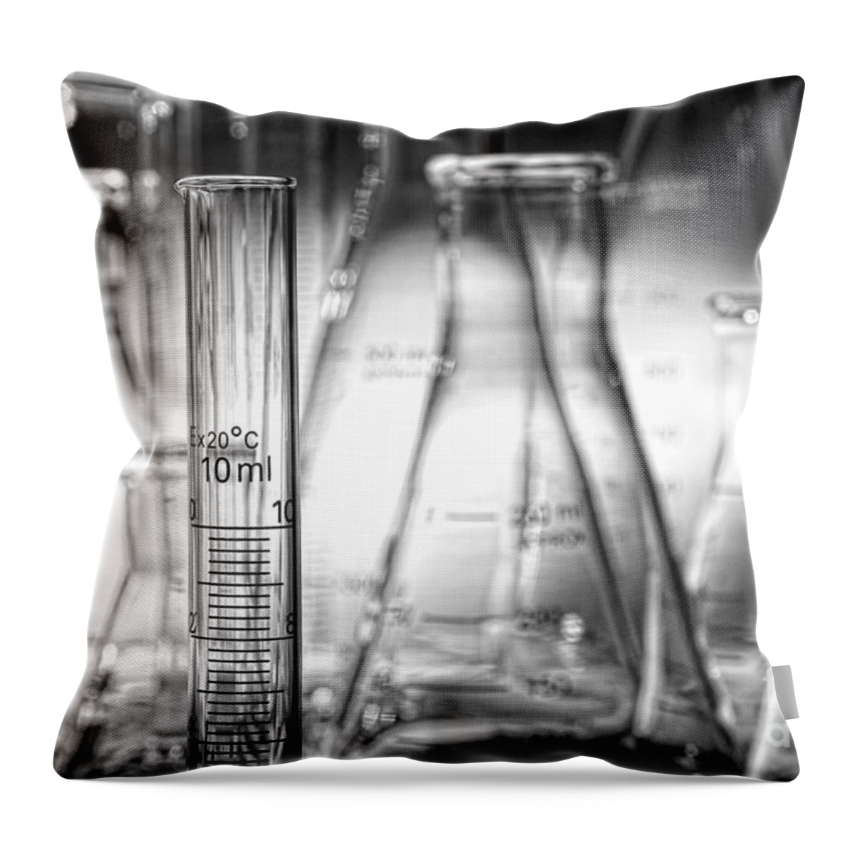 Lab Throw Pillow featuring the photograph Laboratory Equipment in Science Research Lab #45 by Science Research Lab