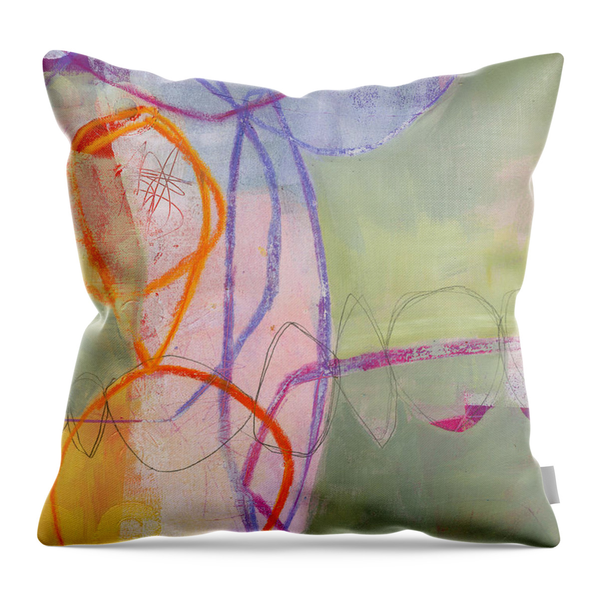 Painting Throw Pillow featuring the painting 49/100 by Jane Davies