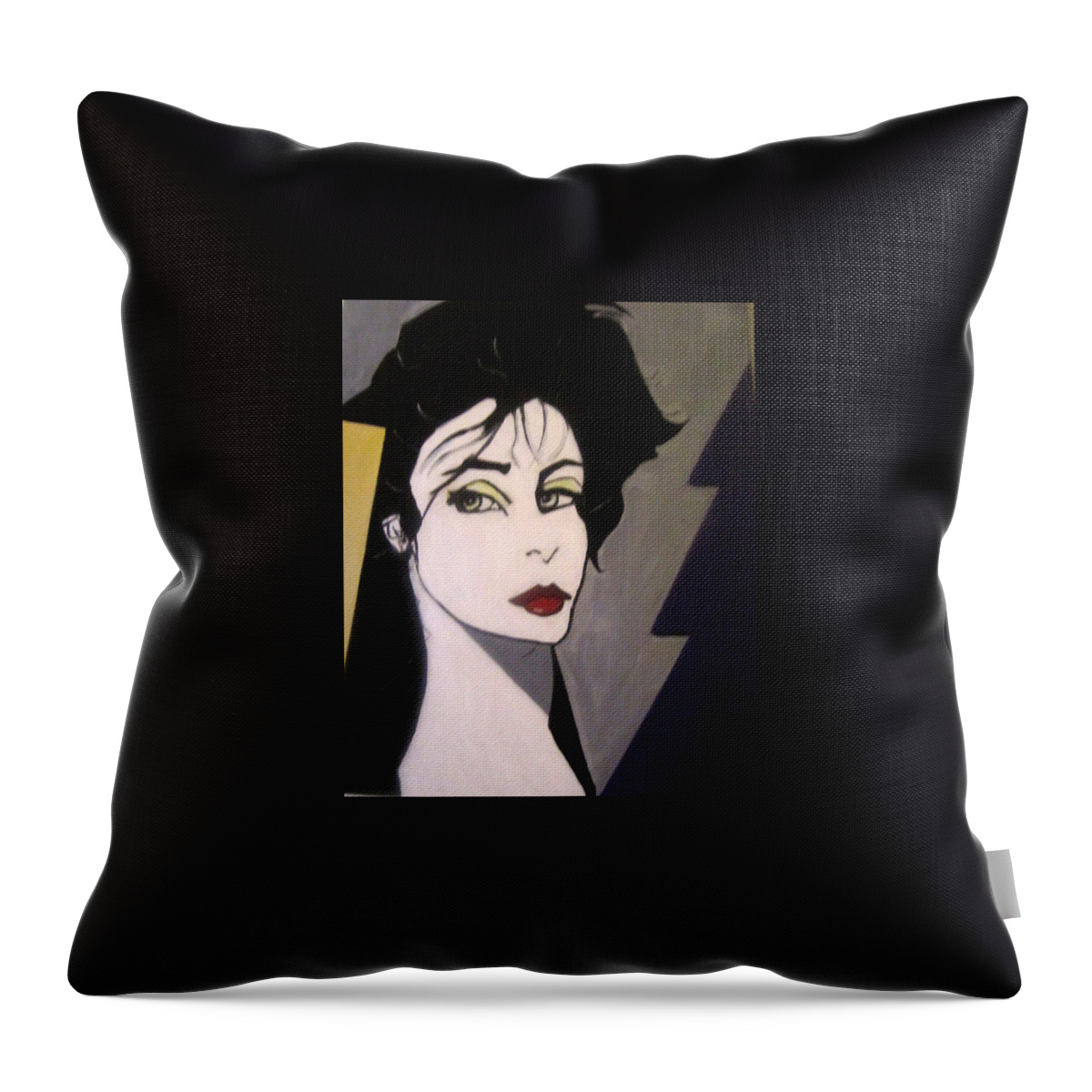 Art Deco Throw Pillow featuring the painting Art Deco #7 by Nora Shepley