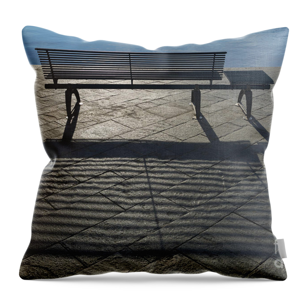 Bench Throw Pillow featuring the photograph Bench #5 by Mats Silvan