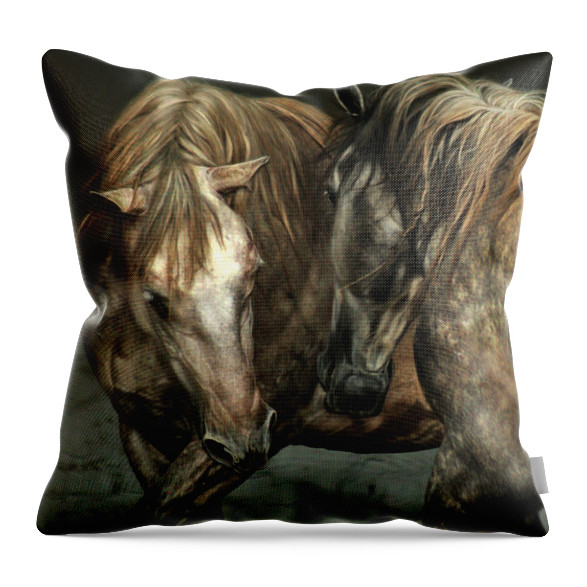 Horse Throw Pillow featuring the photograph Flamenco #5 by Ang El