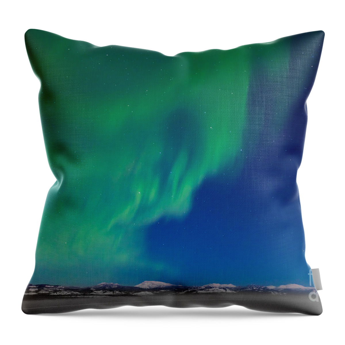 Adventure Throw Pillow featuring the photograph Northern Lights - Aurora borealis #5 by Stephan Pietzko