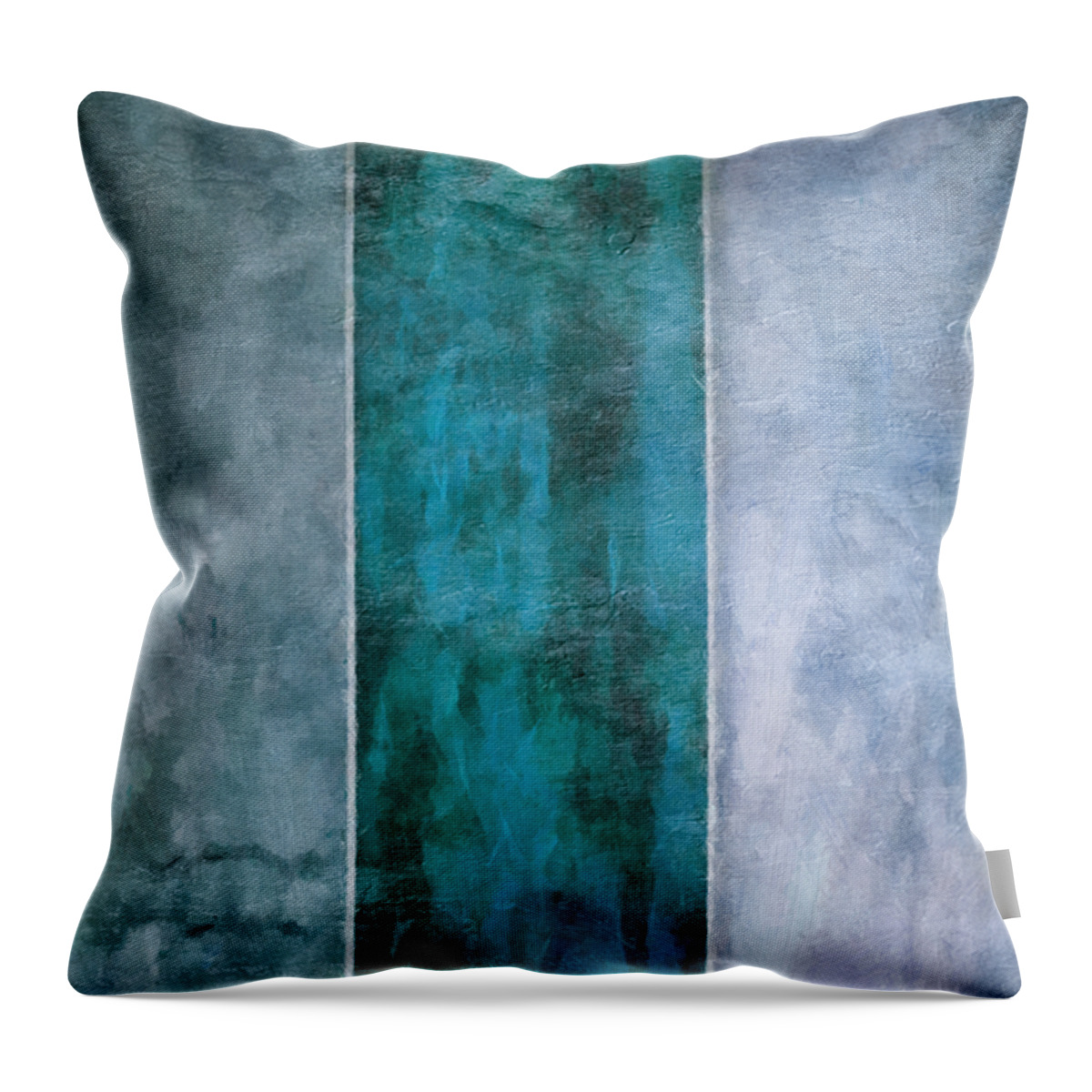 Abstract Throw Pillow featuring the mixed media 5 Water by Angelina Tamez