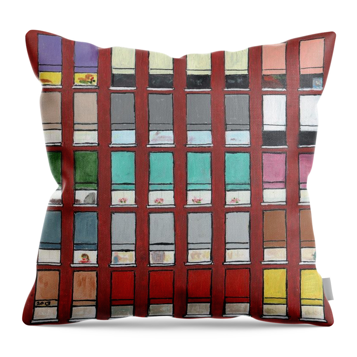 Color Throw Pillow featuring the painting 50 Shades - Some Are Grey by Cliff Wilson