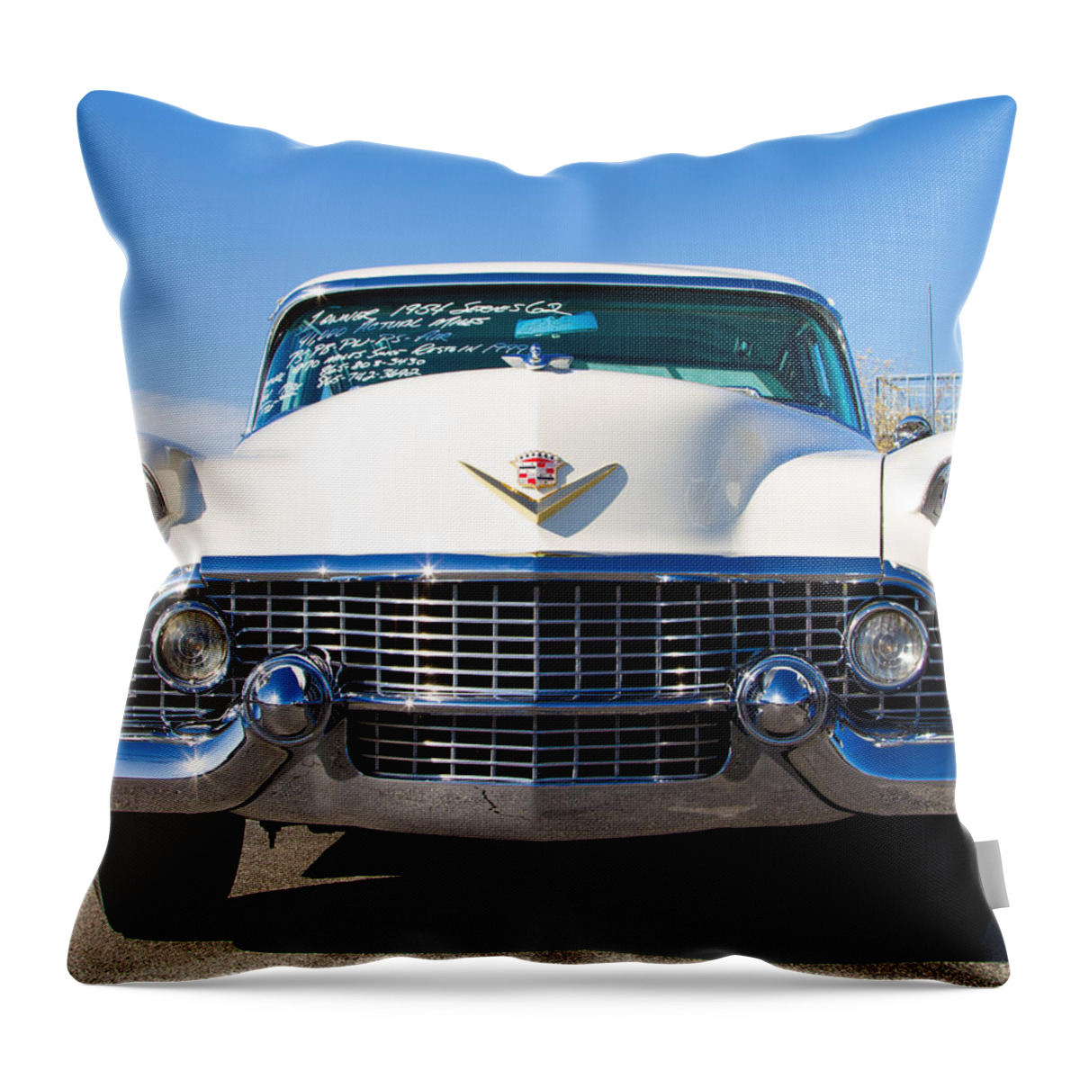 Cadillac Throw Pillow featuring the photograph 54 Caddy by Robert L Jackson