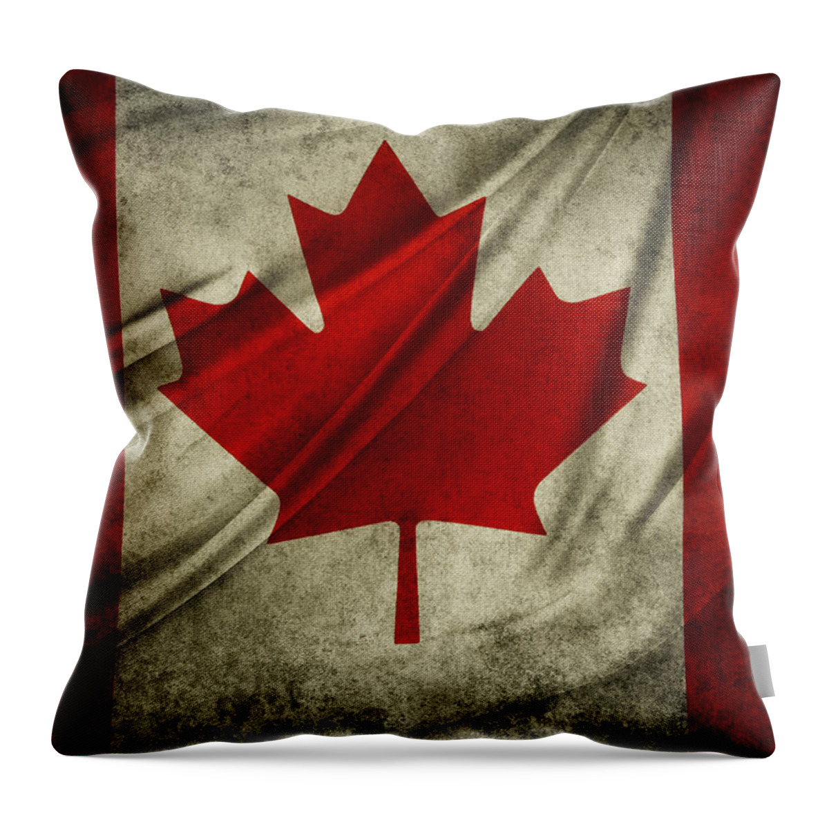 Flags Throw Pillow featuring the photograph Canadian flag #6 by Les Cunliffe