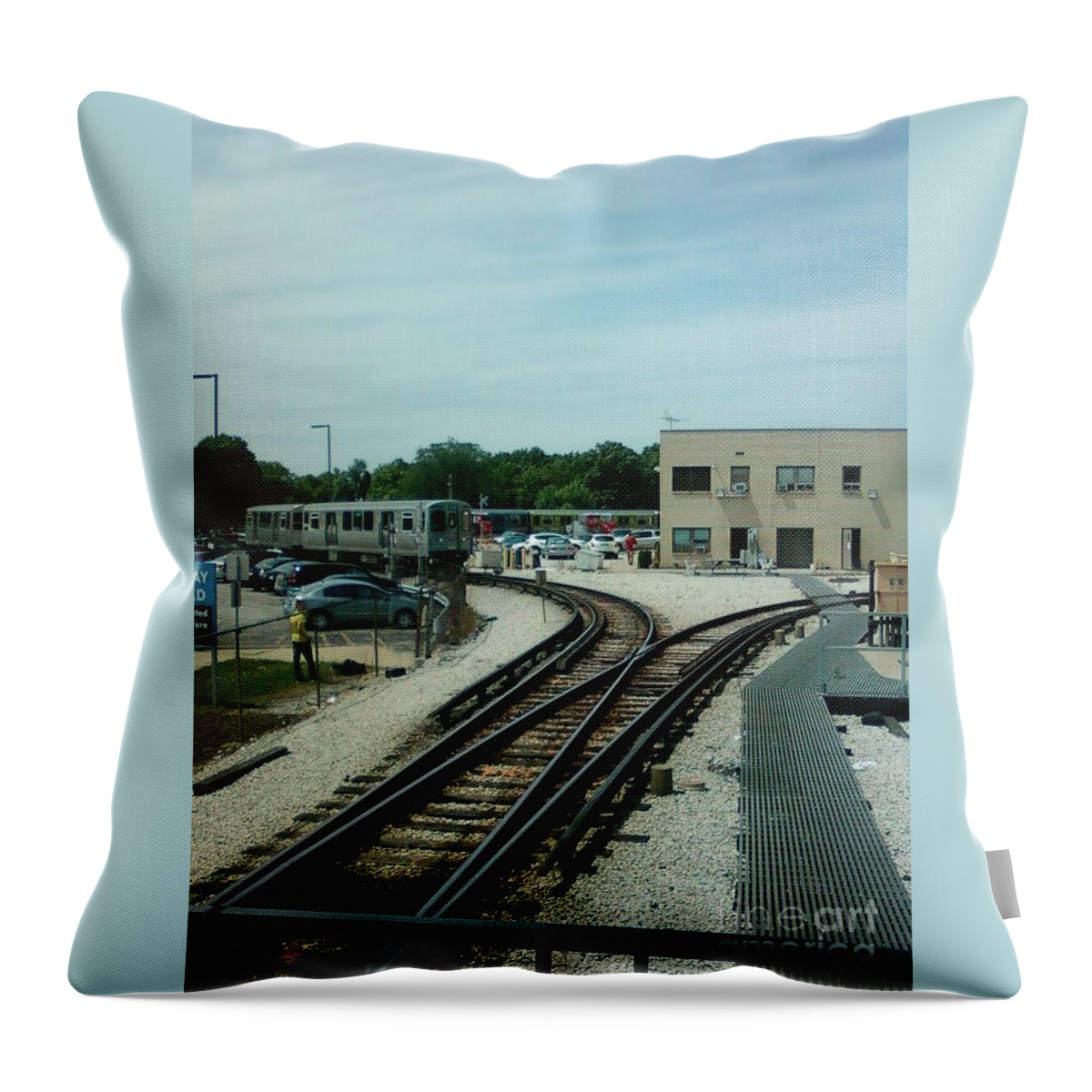 Illinois Throw Pillow featuring the photograph CTA's Retired 2200-series Railcar #6 by Alfie Martin