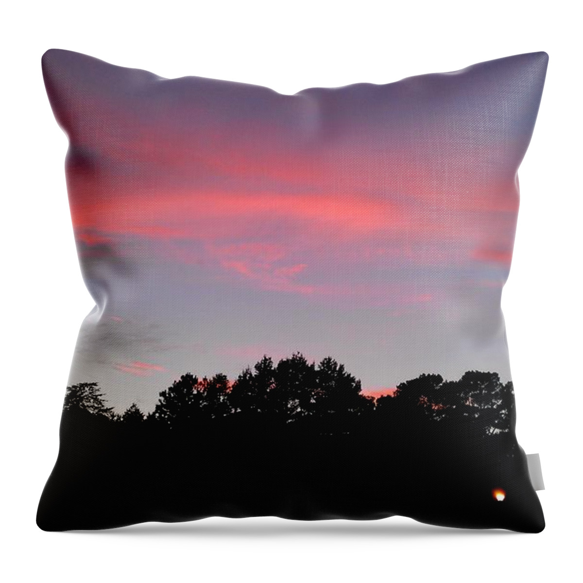 Sunset Throw Pillow featuring the photograph Sky Awash with Color #6 by Kenny Glover