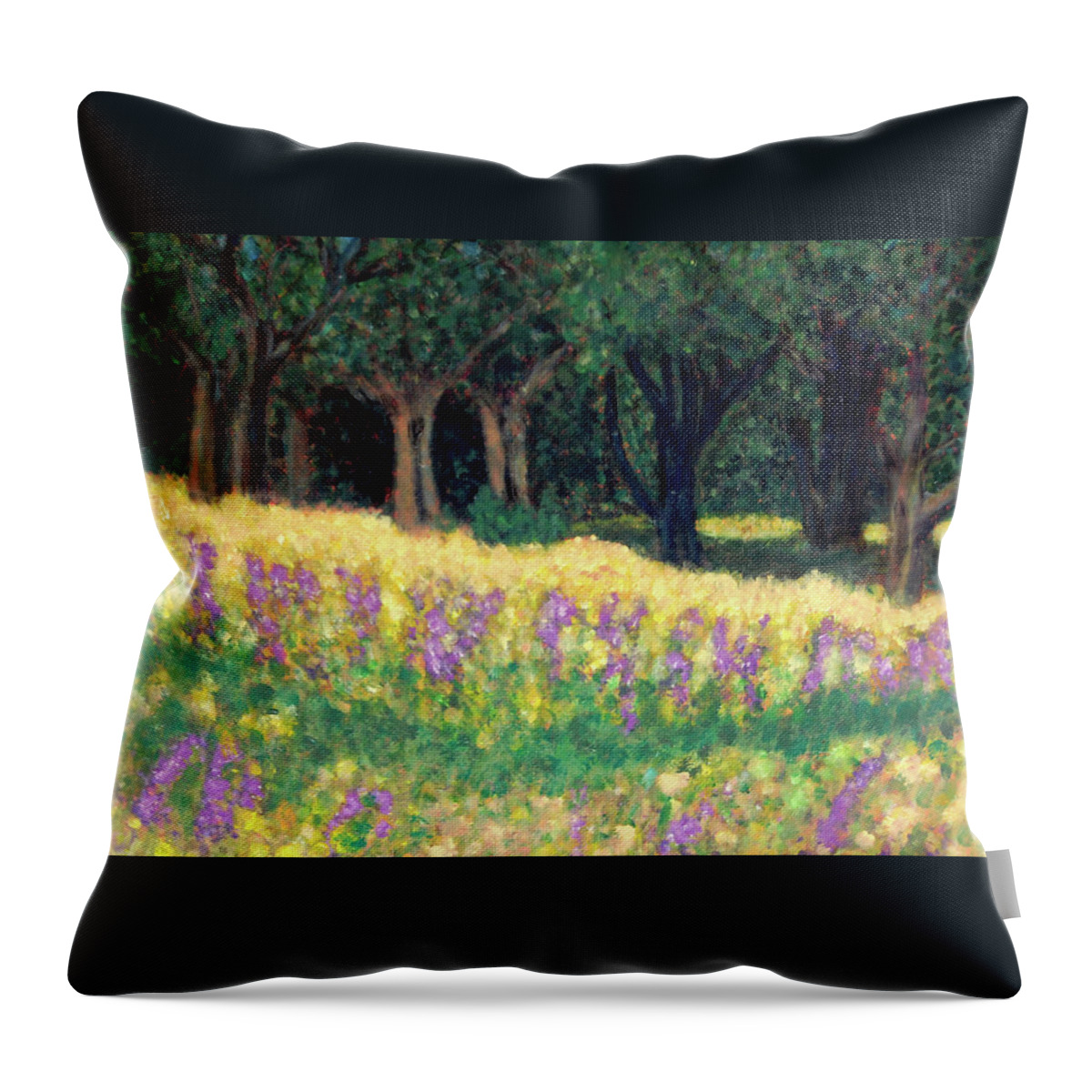 Texas Throw Pillow featuring the painting Texas Gold #2 by Carolyn Donnell