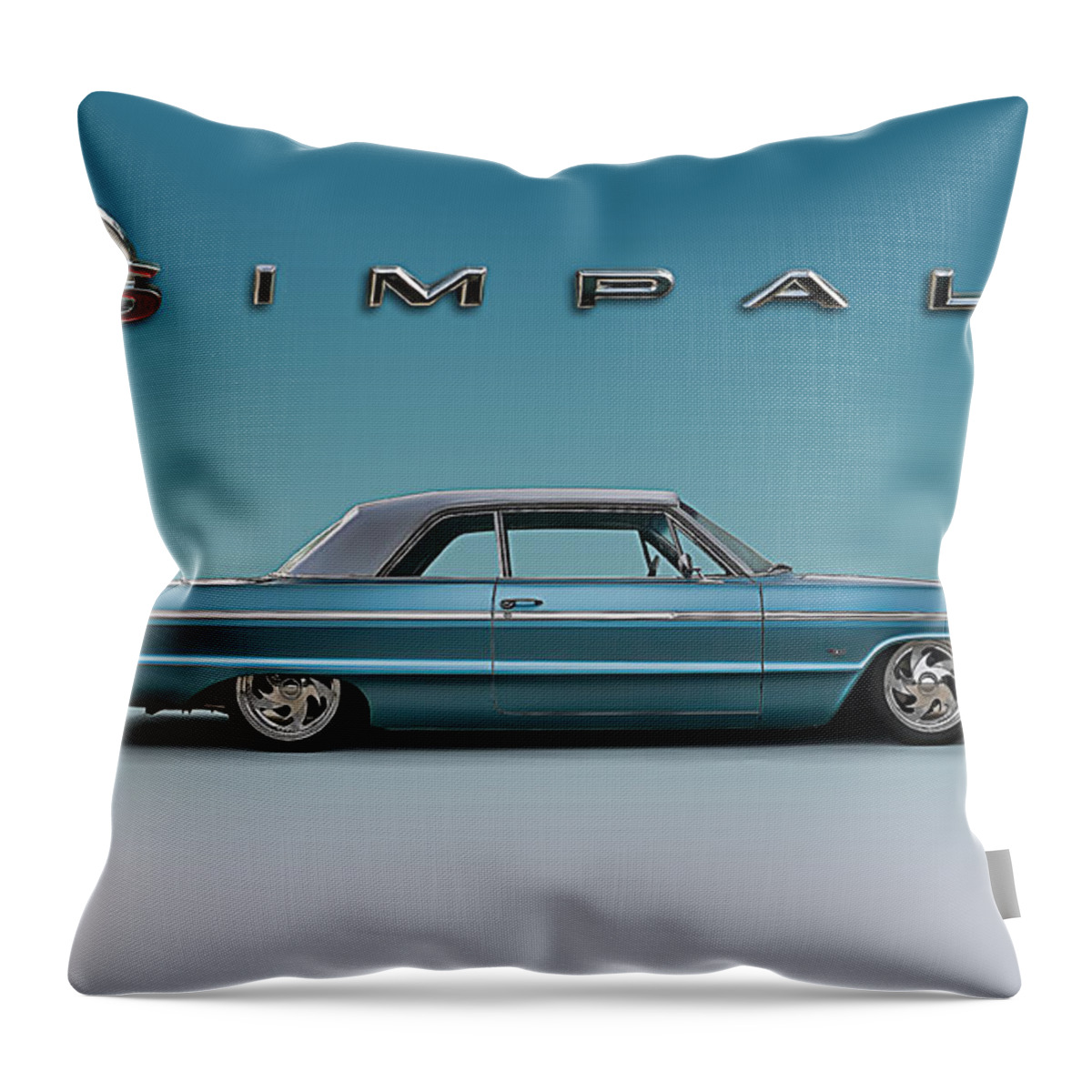 Impala Throw Pillow featuring the digital art '64 Impala SS #64 by Douglas Pittman