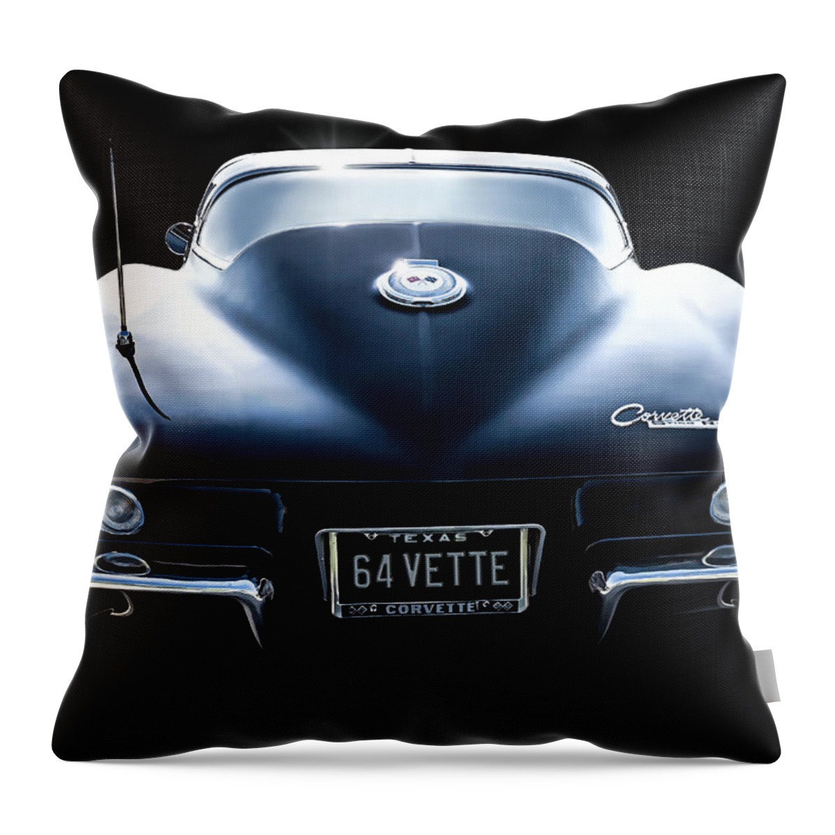 Corvette Throw Pillow featuring the digital art 64 Stinger by Douglas Pittman