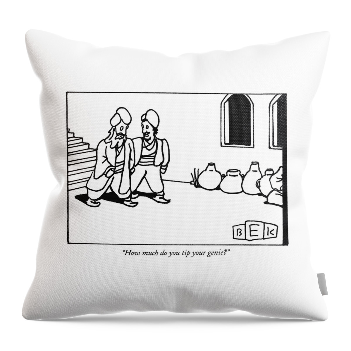 How Much Do You Tip Your Genie? Throw Pillow