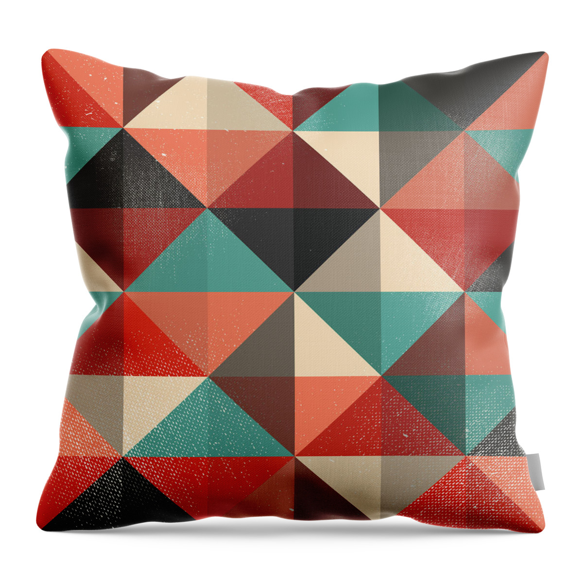 Abstract Throw Pillow featuring the digital art Pixel Art #67 by Mike Taylor