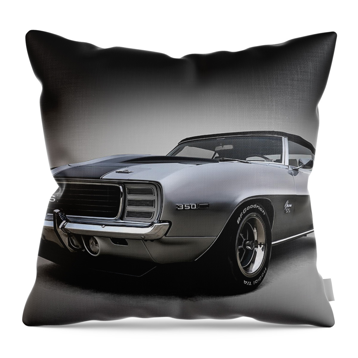 Camaro Throw Pillow featuring the digital art '69 Camaro SS #69 by Douglas Pittman