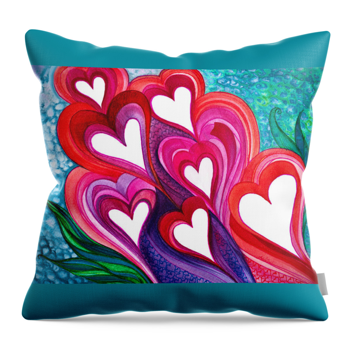 Adria Trail Throw Pillow featuring the photograph 7 Hearts by Adria Trail