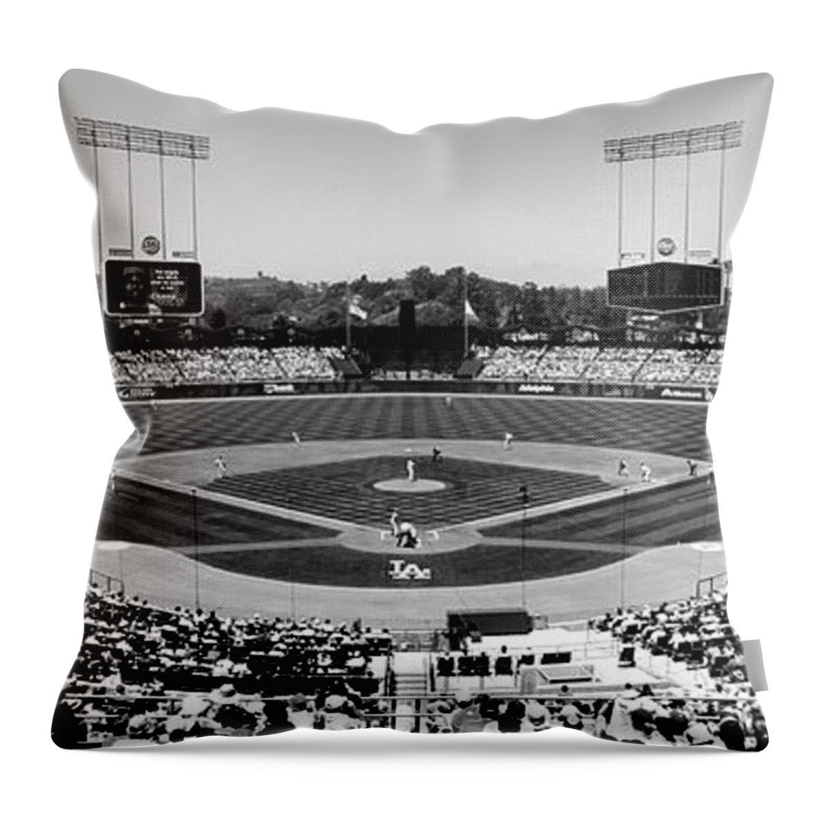 Photography Throw Pillow featuring the photograph High Angle View Of Spectators Watching #3 by Panoramic Images