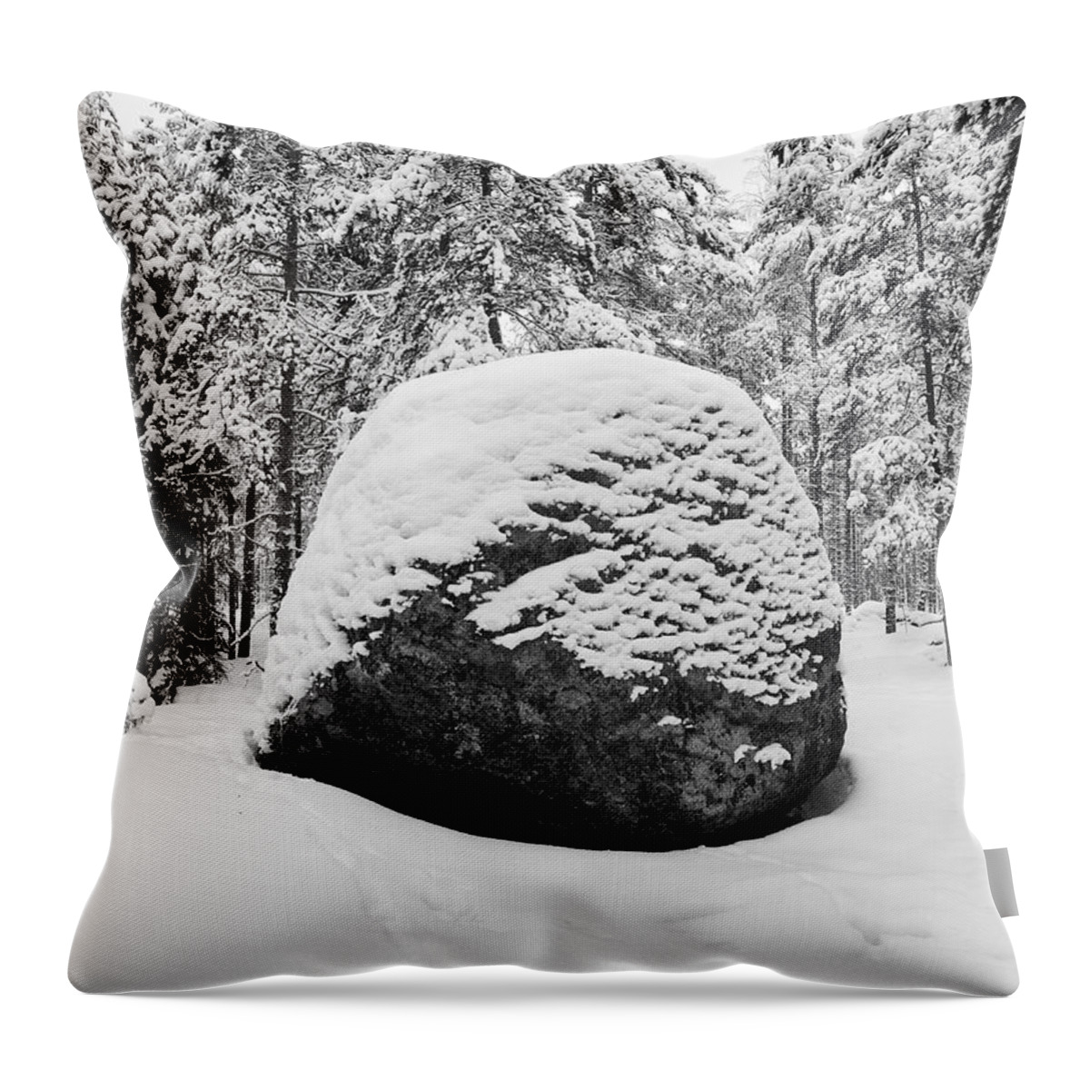 Finland Throw Pillow featuring the photograph Pine forest winter #5 by Jouko Lehto