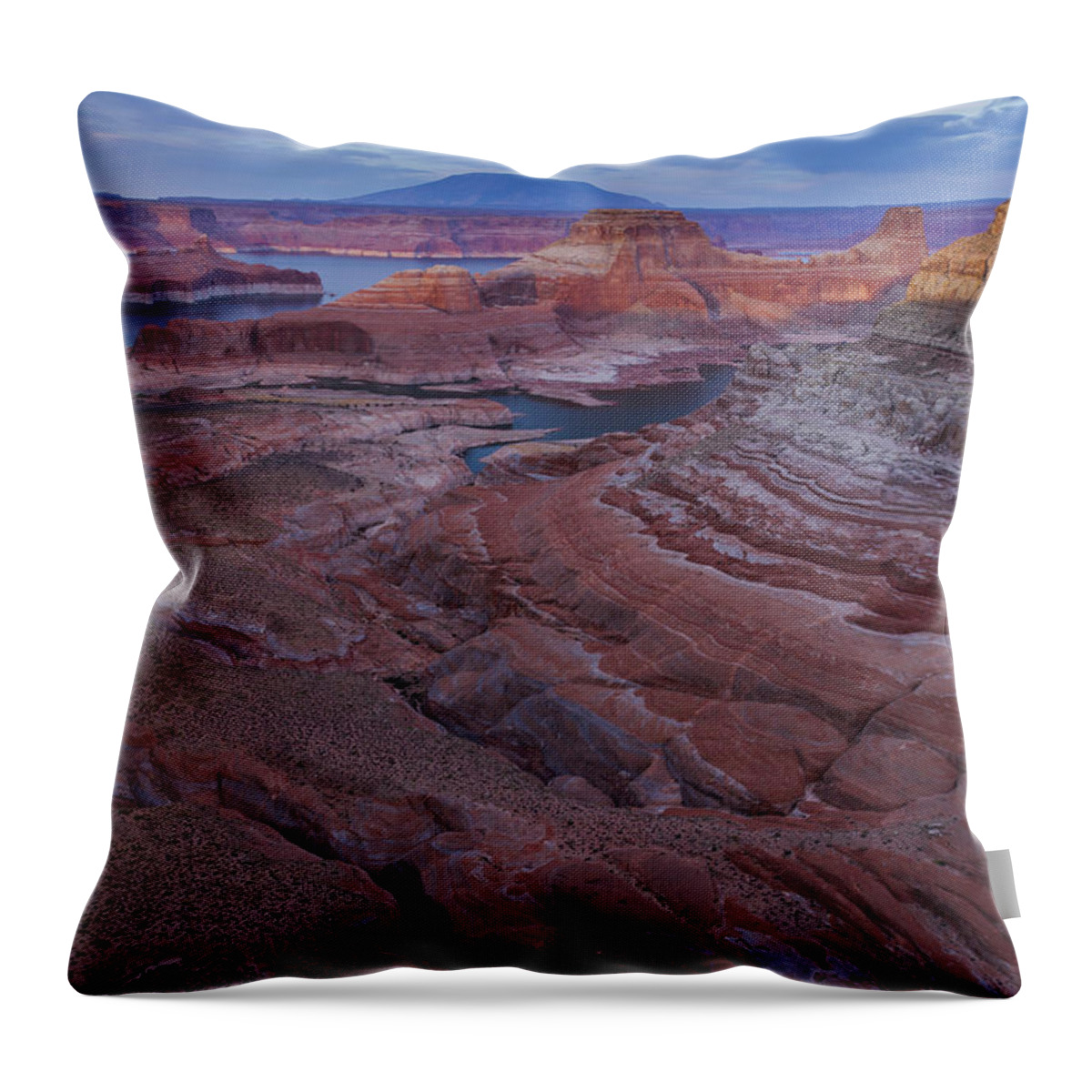 Tranquility Throw Pillow featuring the photograph Sand Stone Rock Formation In Sw Usa #7 by Gavriel Jecan