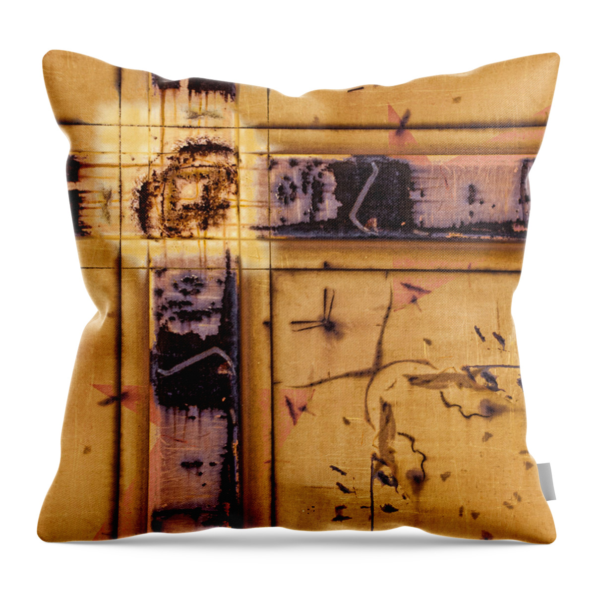 Train Throw Pillow featuring the photograph Train Art Abstract #7 by Carol Leigh