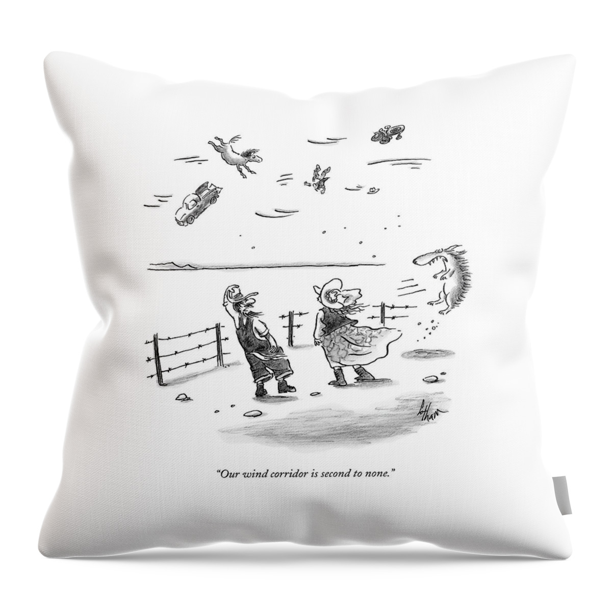 Our Wind Corridor Is Second To None Throw Pillow