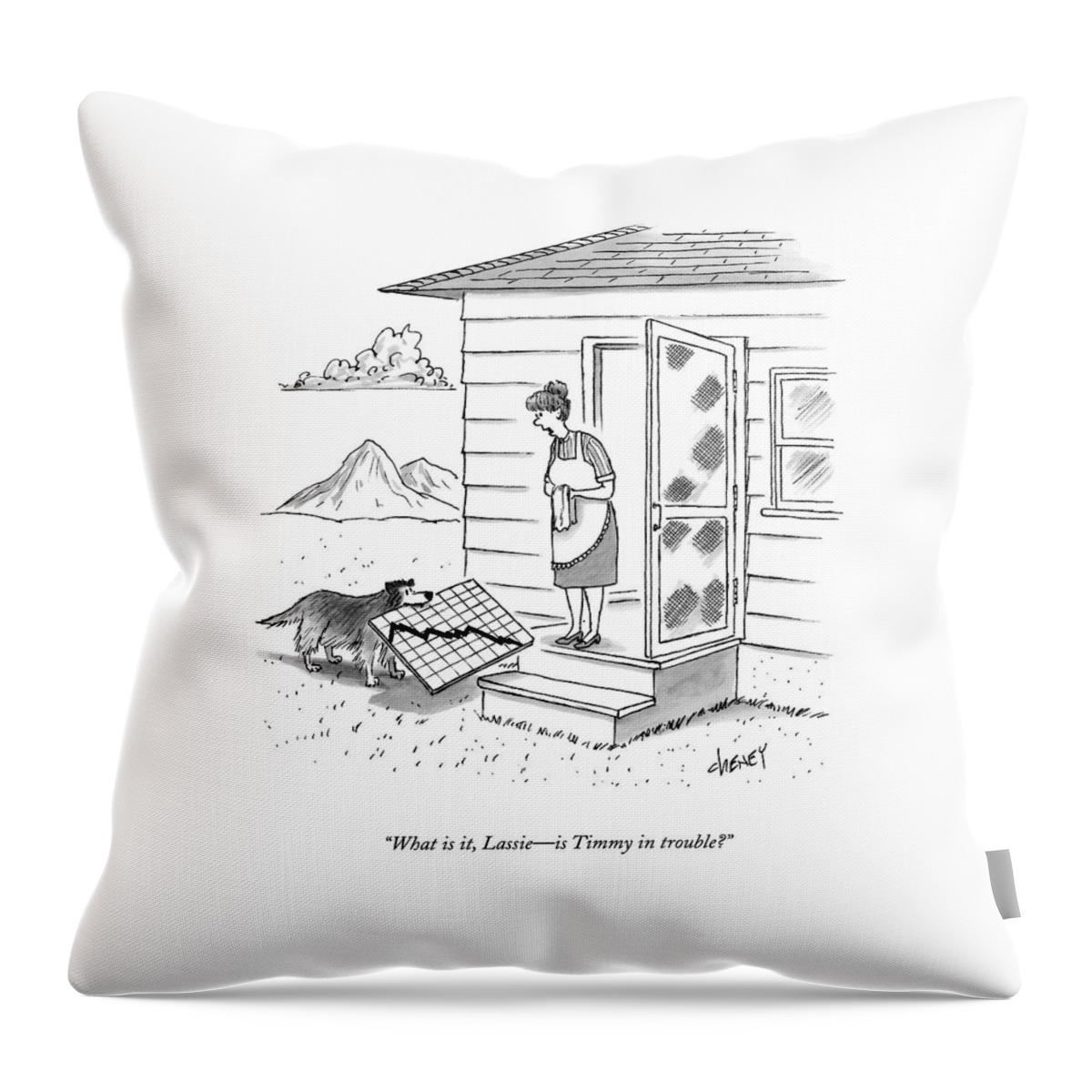 What Is It, Lassie - Is Timmy In Trouble? Throw Pillow