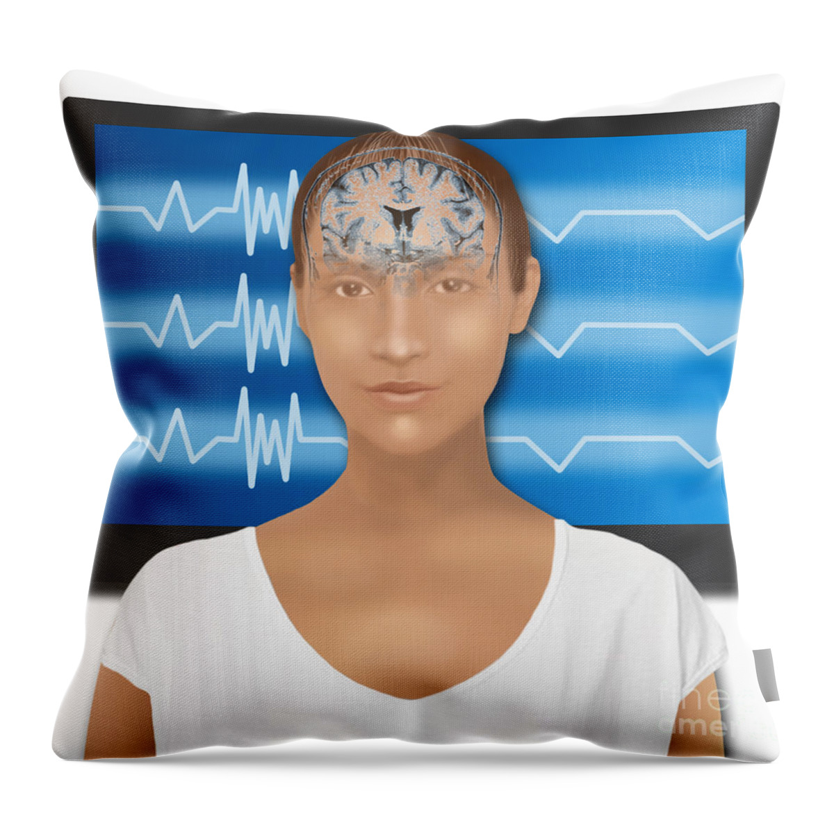 Medical Throw Pillow featuring the photograph Biofeedback Therapy #8 by Gwen Shockey