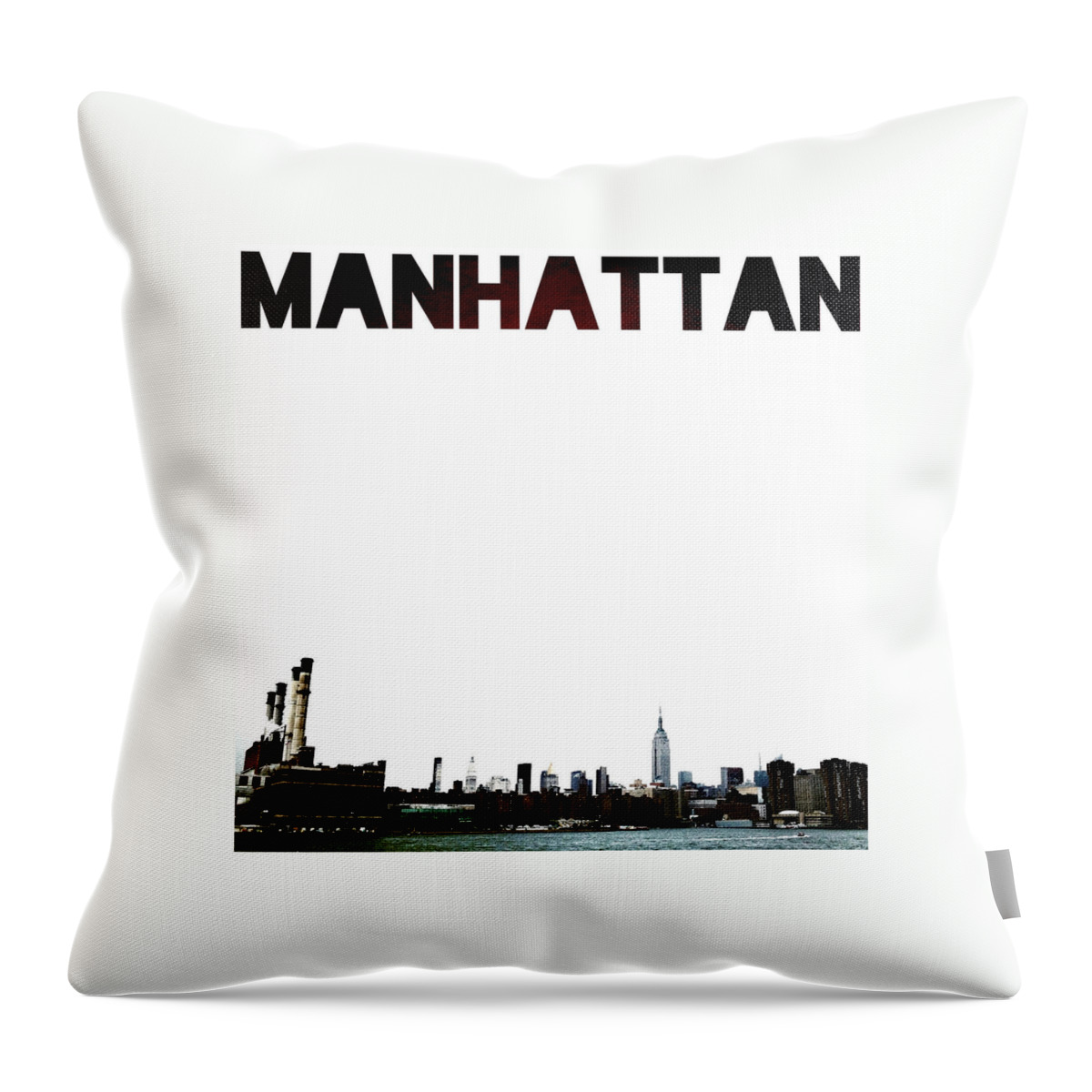 Skyline Throw Pillow featuring the photograph Manhattan #8 by Natasha Marco