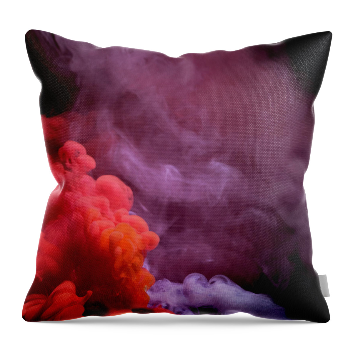 Orange Color Throw Pillow featuring the photograph Smoke #8 by Henrik Sorensen