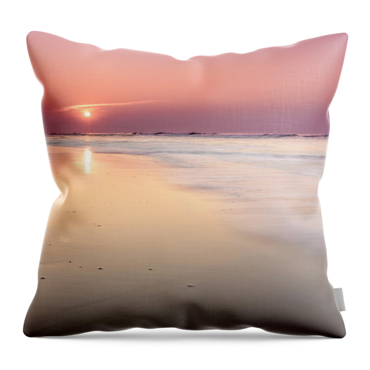 Atlantic Ocean Throw Pillow featuring the photograph Sunrise on Hilton Head Island #8 by Peter Lakomy