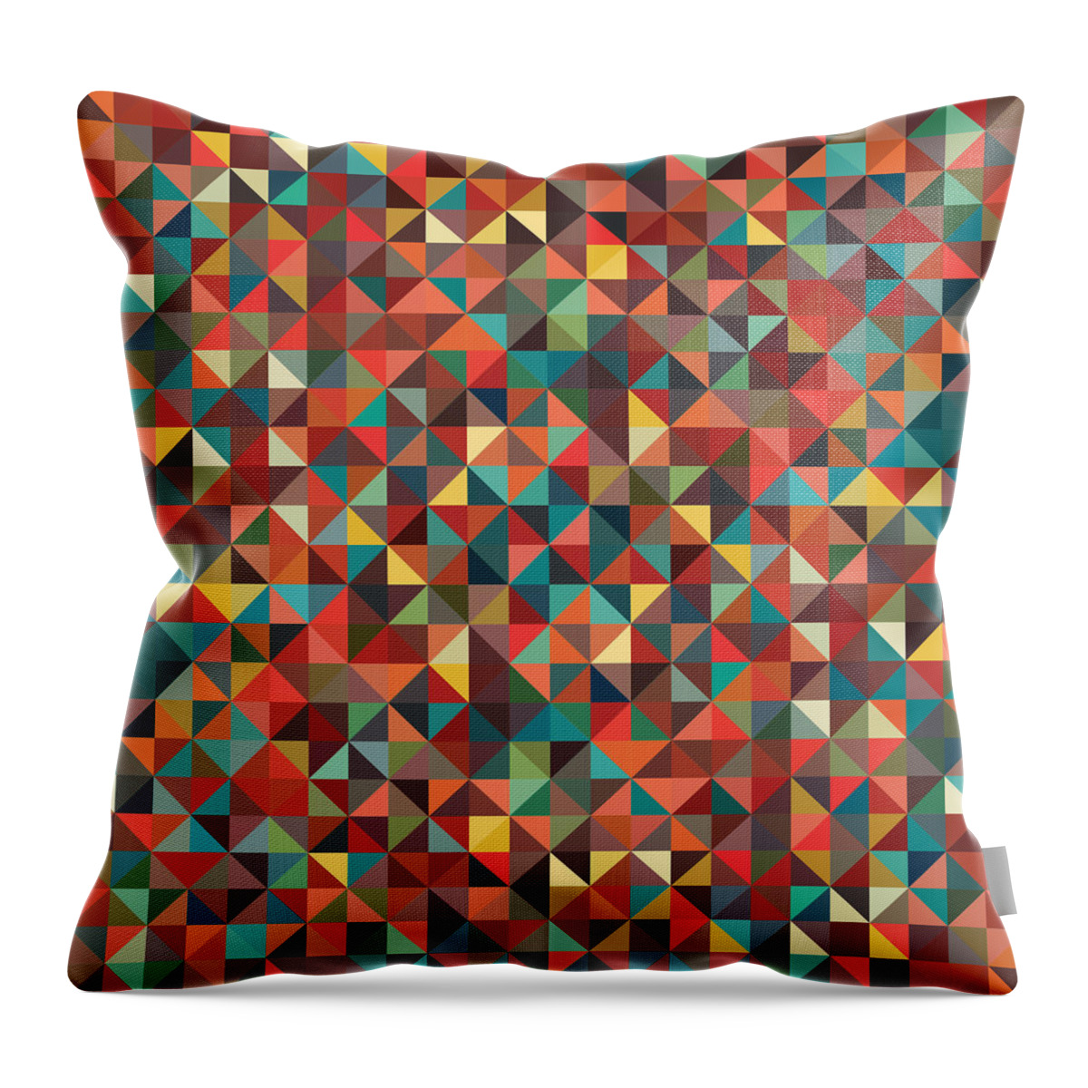 Abstract Throw Pillow featuring the digital art Pixel Art #86 by Mike Taylor