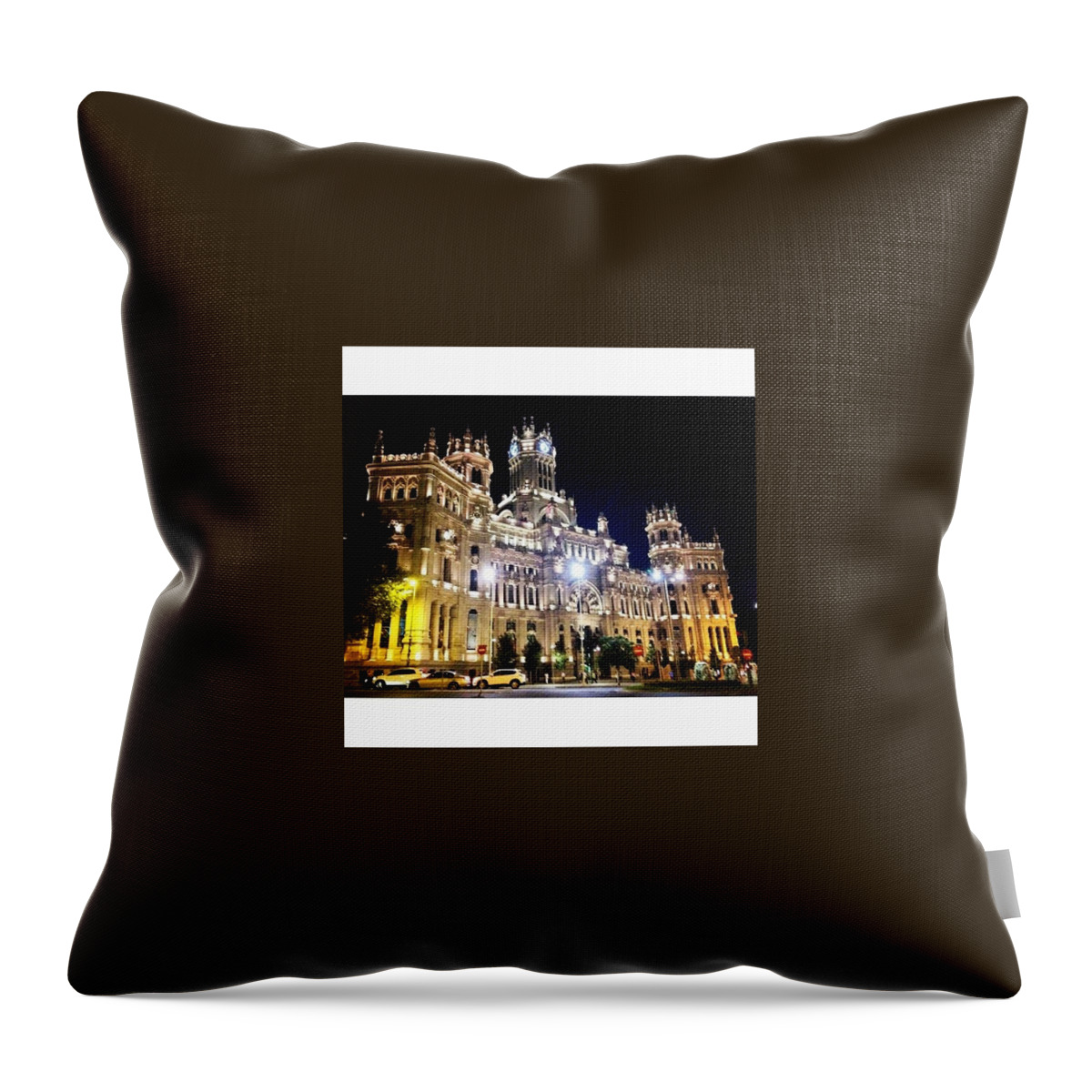 Madrid Throw Pillow featuring the photograph Building by Korcan Uster