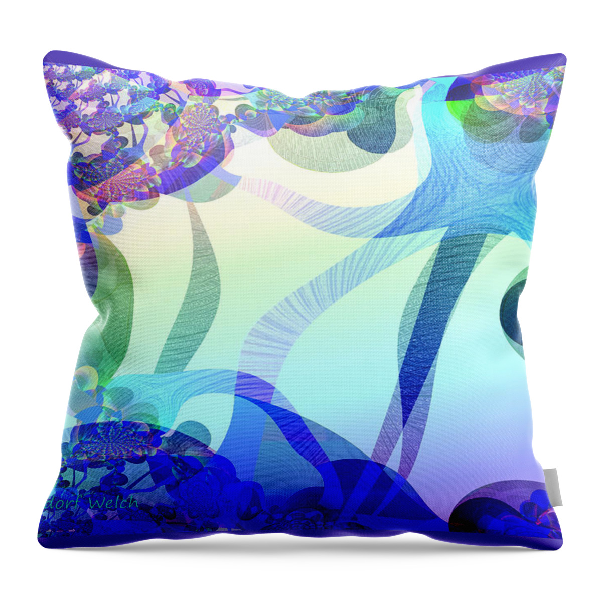 872 Throw Pillow featuring the painting 872 Spring dreaming by Irmgard Schoendorf Welch