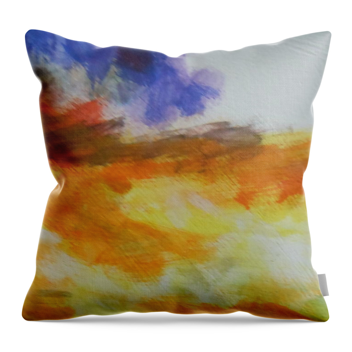 Water Throw Pillow featuring the painting Abstract #9 by Frederick Lyle Morris - Disabled Veteran