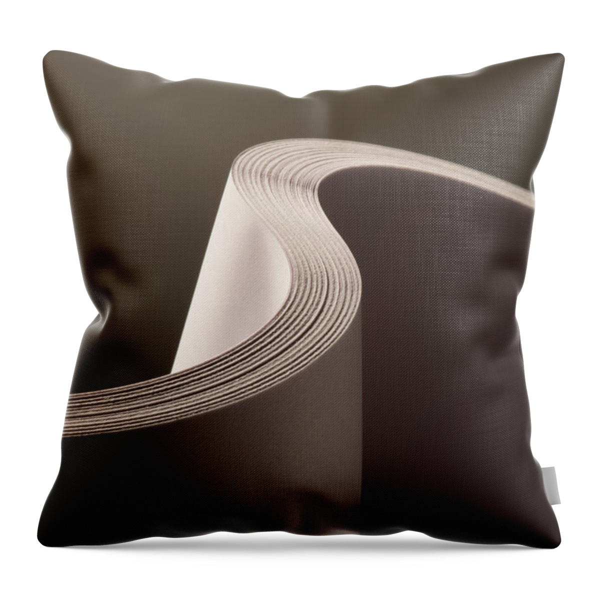 Curve Throw Pillow featuring the photograph Close Up Detail Of Multiple Sheets Of #9 by Pm Images