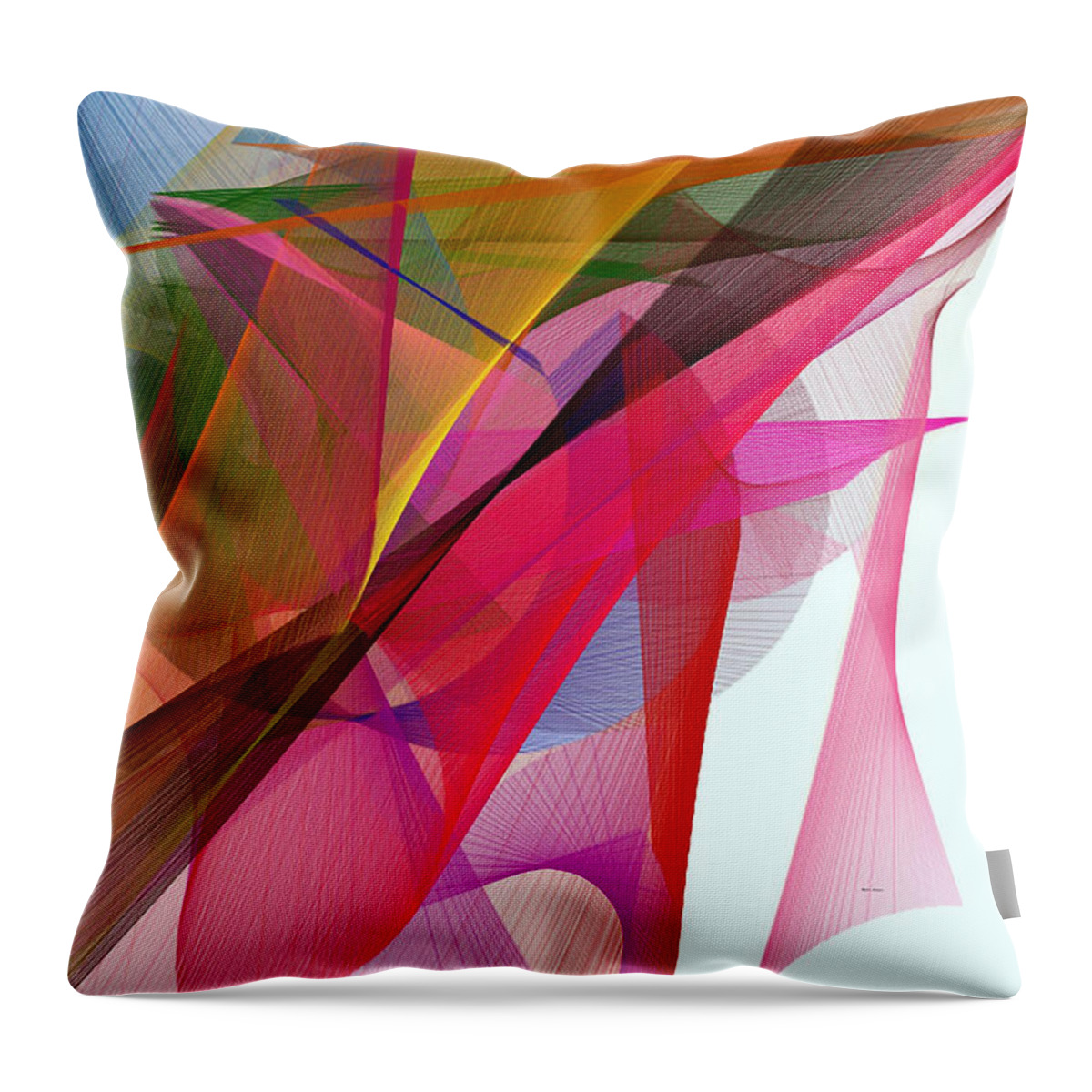Abstract Art Throw Pillow featuring the digital art Color Symphony #5 by Rafael Salazar