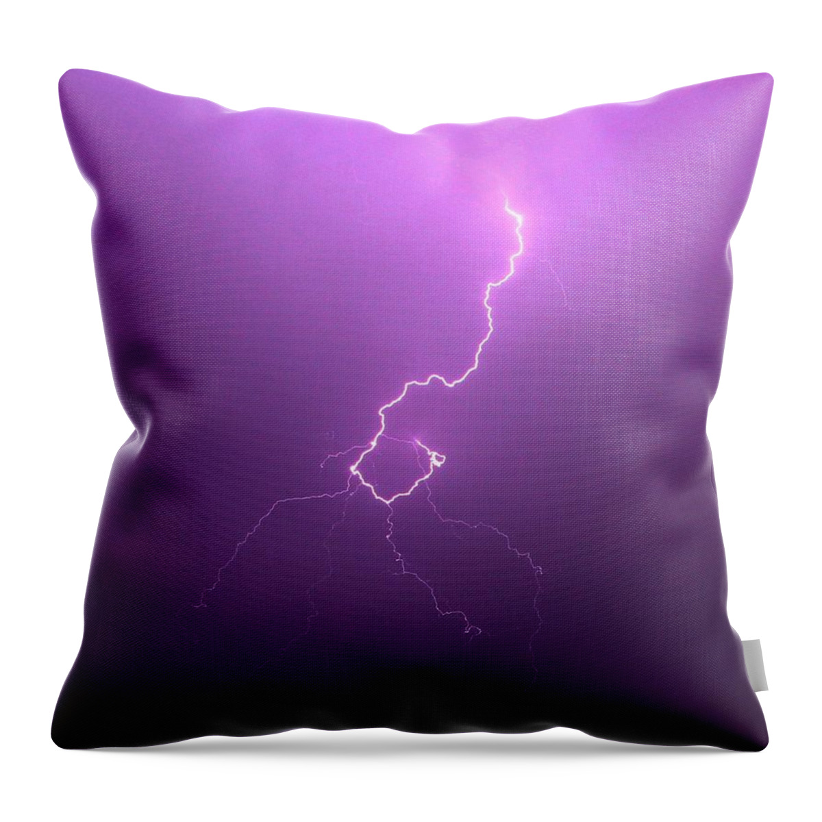 Stormscape Throw Pillow featuring the photograph Our 1st Severe Thunderstorms in South Central Nebraska #19 by NebraskaSC