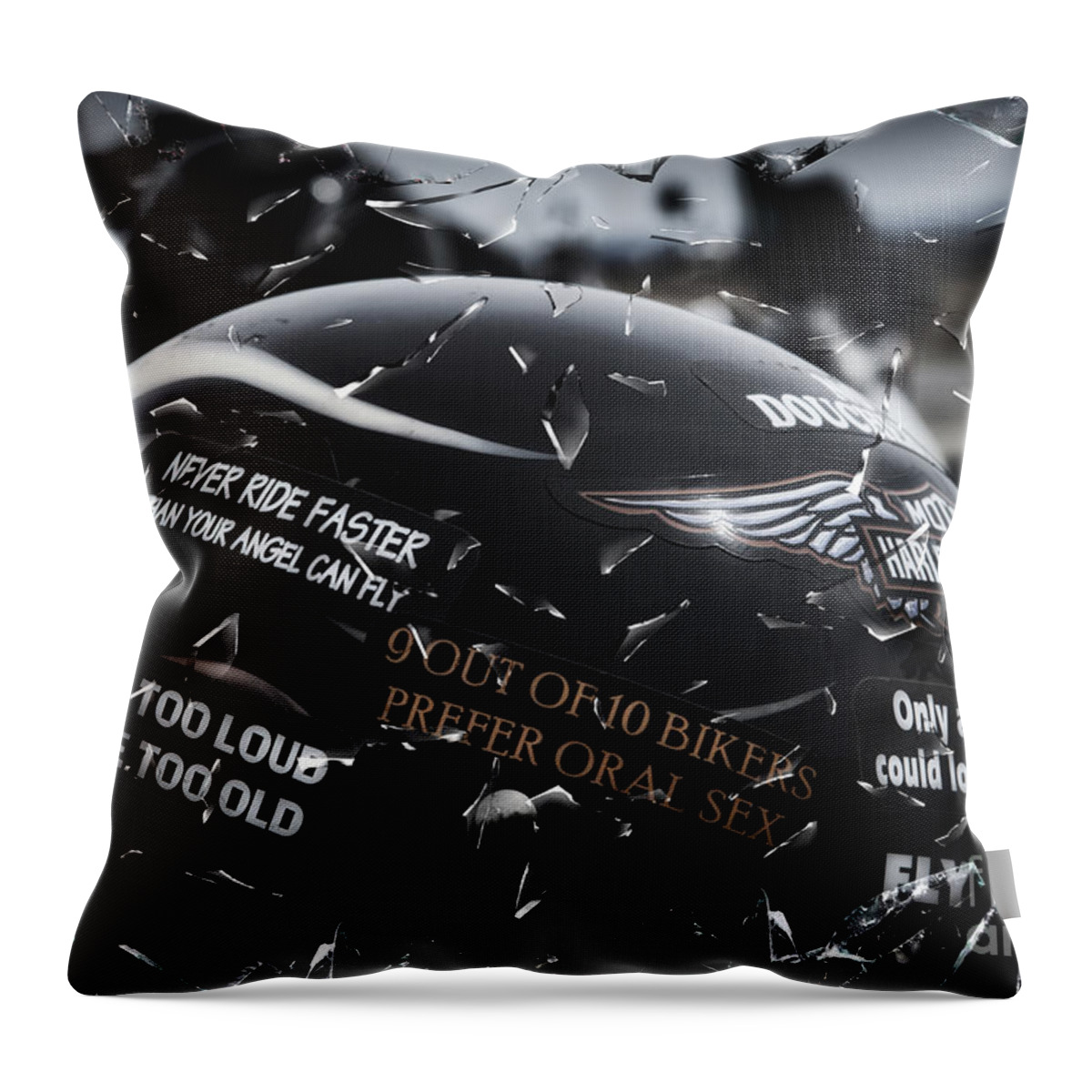 Harley Throw Pillow featuring the photograph 9 Out Of 10 by Roger Bailey