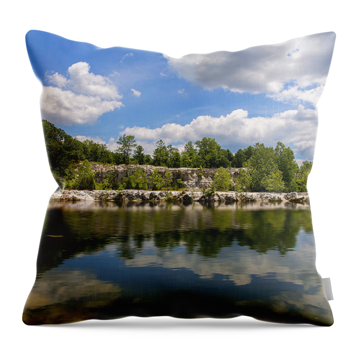 Klondike Park Throw Pillow featuring the photograph A Beautiful Day At Klondike Lake by Bill and Linda Tiepelman