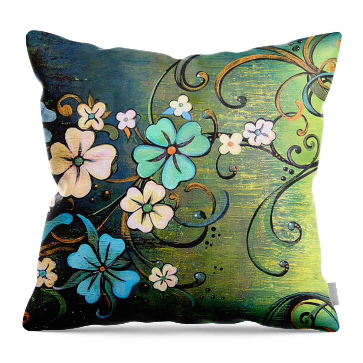 Beautiful Throw Pillow featuring the painting A Beautiful Mind by Shadia Derbyshire