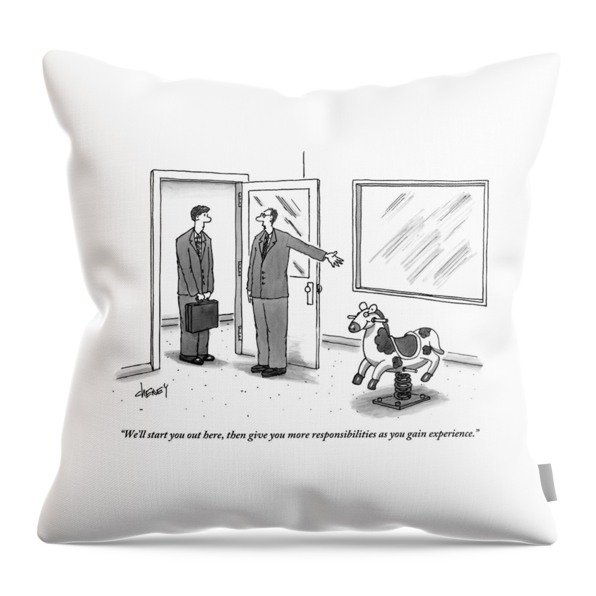 A Boss Speaks To His Entry-level Employee Throw Pillow
