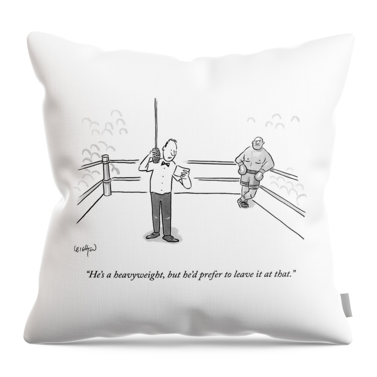 A Boxing Referee Makes His Introductory Throw Pillow