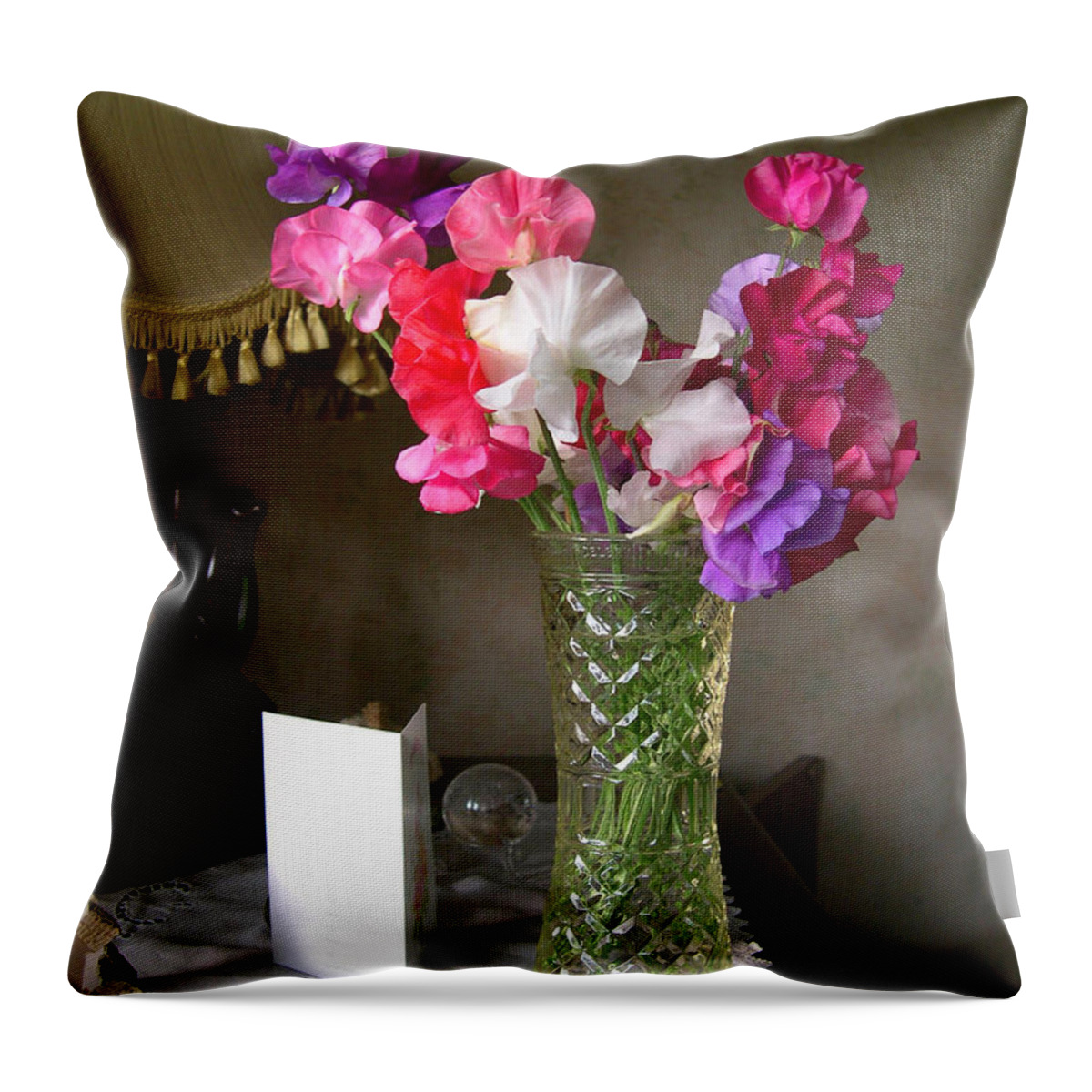 Sweet Throw Pillow featuring the photograph A Bright Corner by Brenda Kean