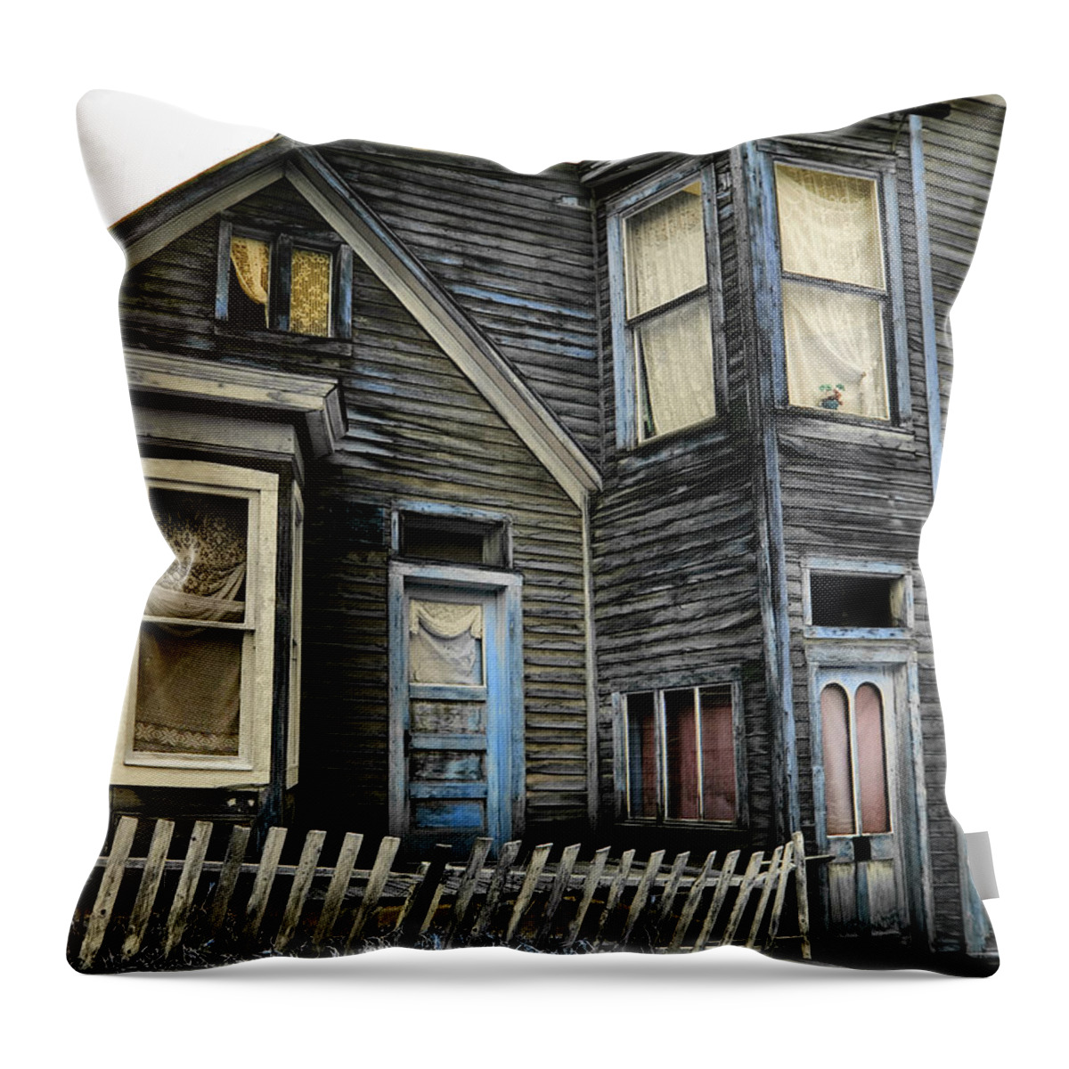 House Throw Pillow featuring the photograph A Bygone Era by Ellen Heaverlo