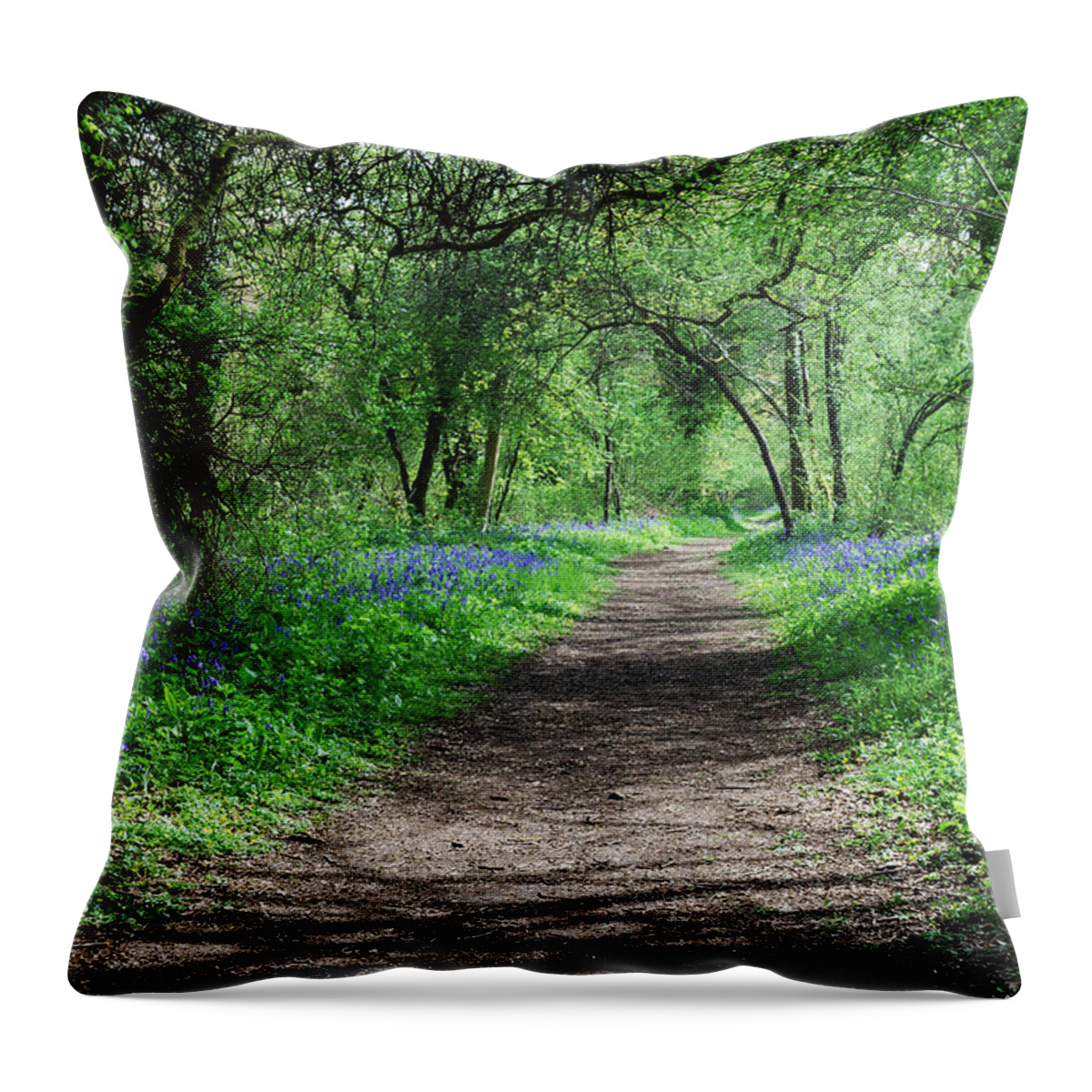 Woods Throw Pillow featuring the photograph A Carpet Of Colour 2 by Wendy Wilton