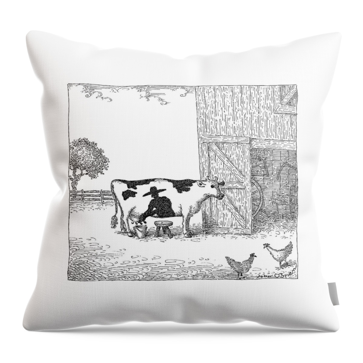 A Cow Has A Spot That Looks Like A Farmer Throw Pillow