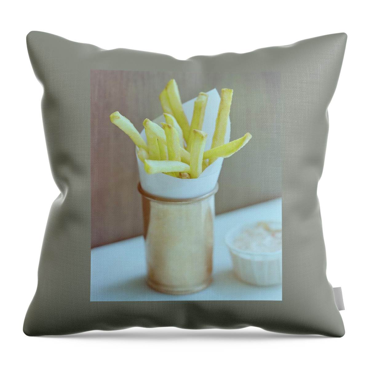 A Cup Of Fries Throw Pillow