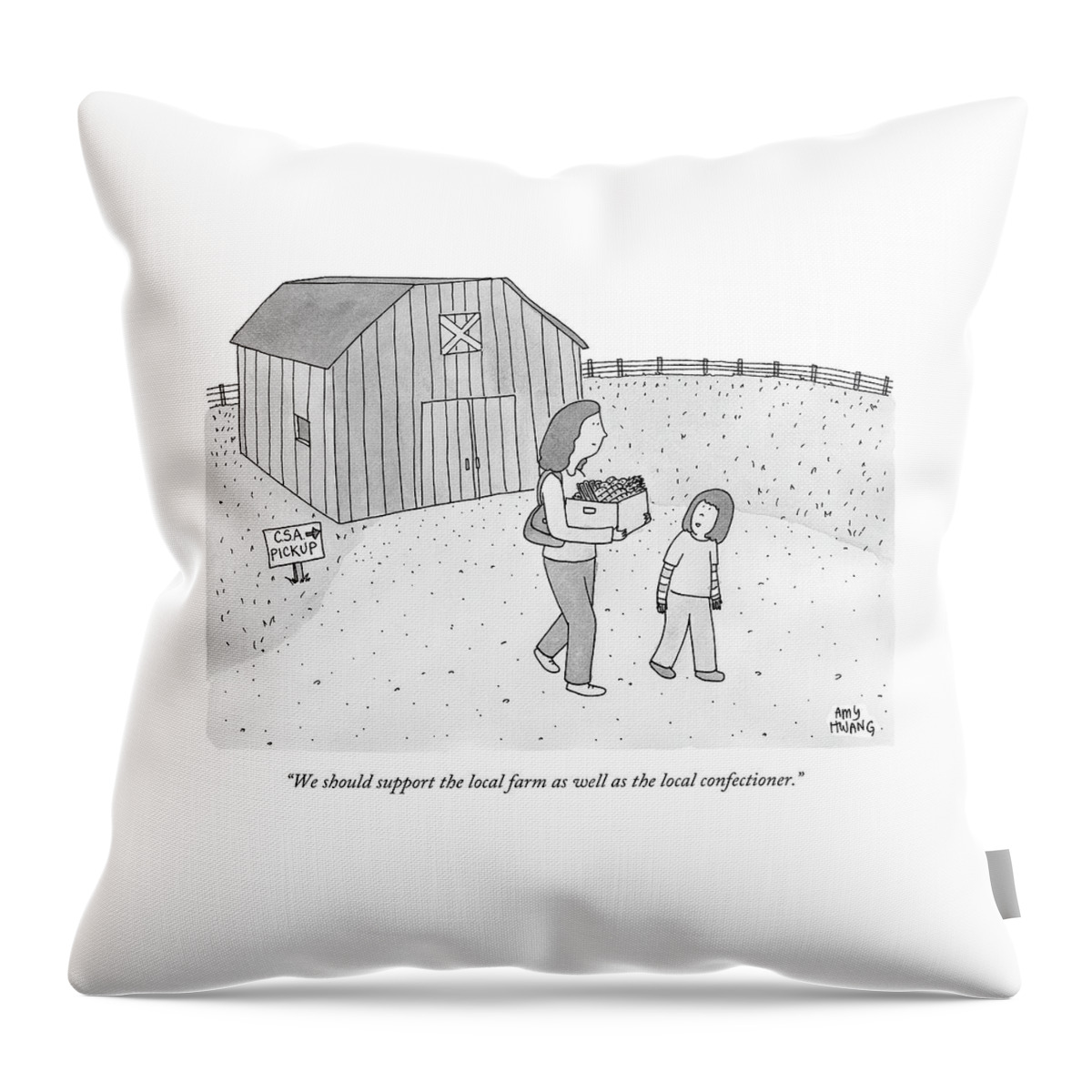 A Daughter Talks To Her Mother As They Leave Throw Pillow