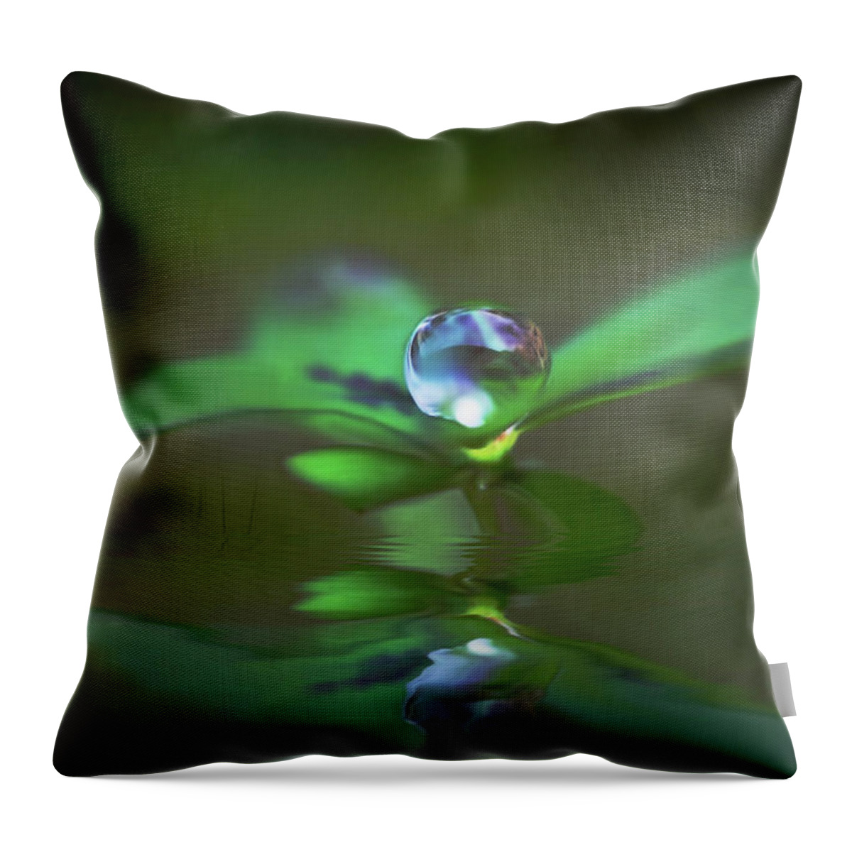 Green Throw Pillow featuring the photograph A Dream Of Green by Kym Clarke