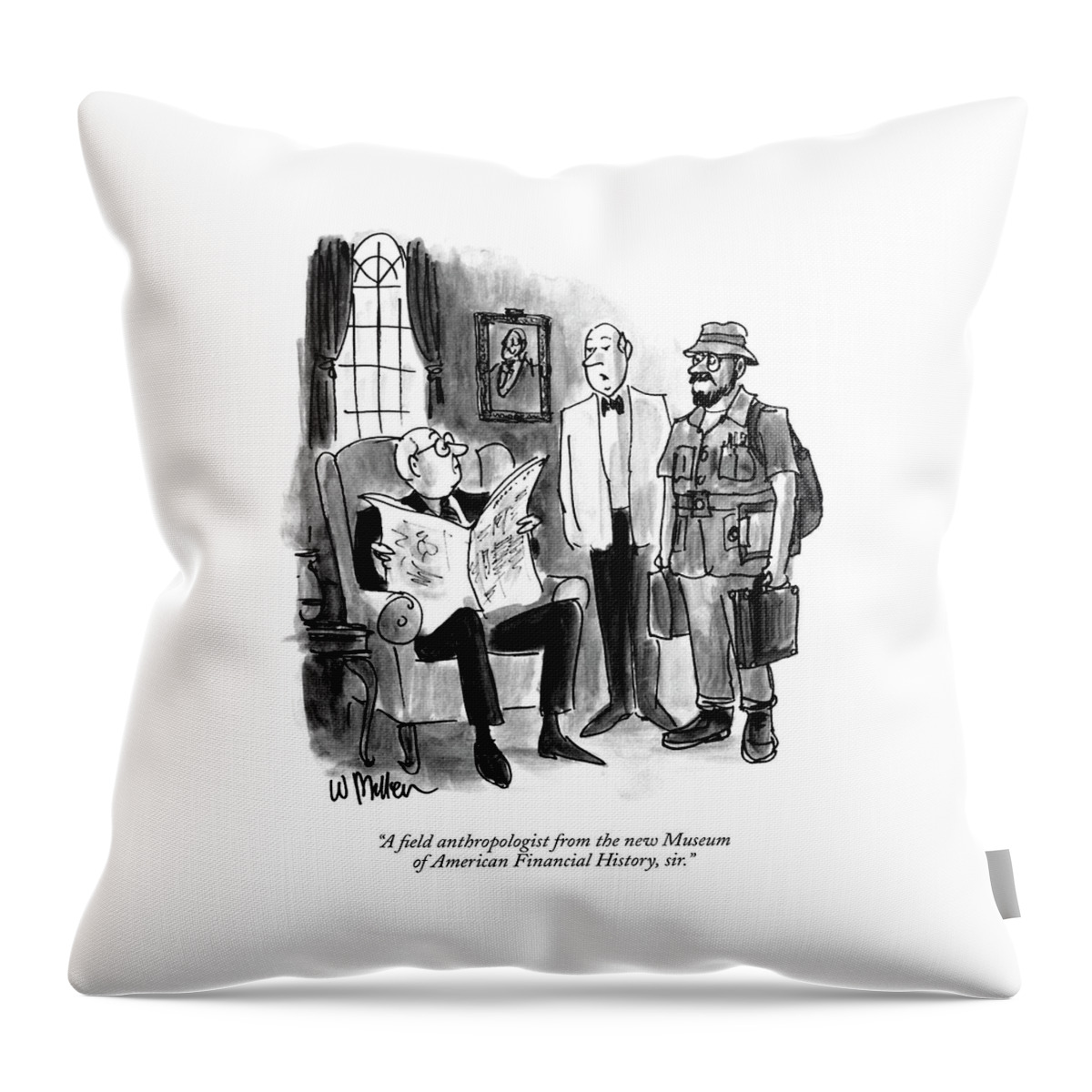 A Field Anthropologist From The New Museum Throw Pillow