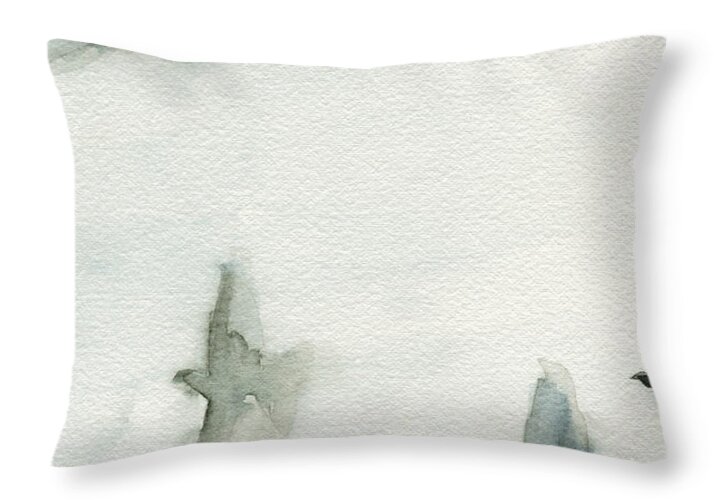 Bird Throw Pillow featuring the painting A Flock of Pigeons 1 Watercolor Painting of Birds by Beverly Brown